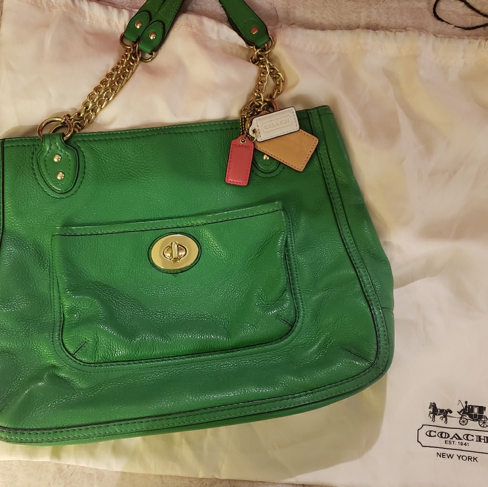 Kelly Green Coach Bag
